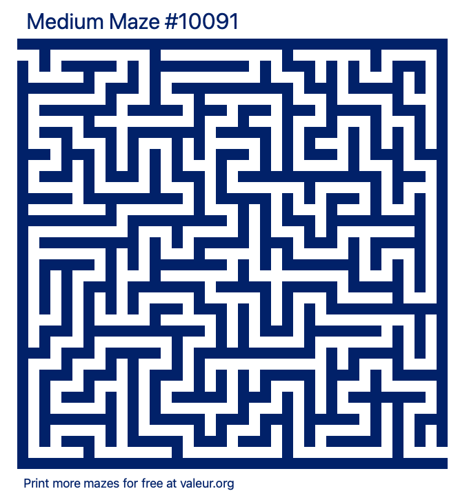 Free Printable Medium Maze number 10091