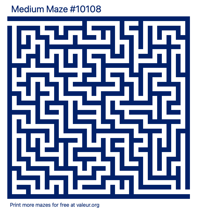 Free Printable Medium Maze number 10108