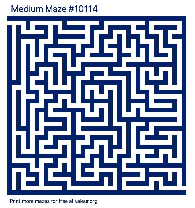 Free Printable Medium Maze number 10114