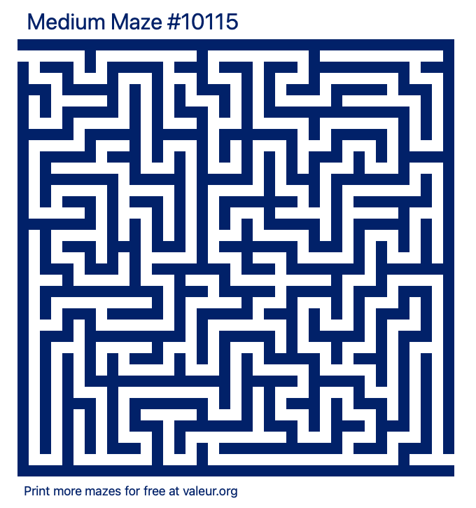 Free Printable Medium Maze number 10115