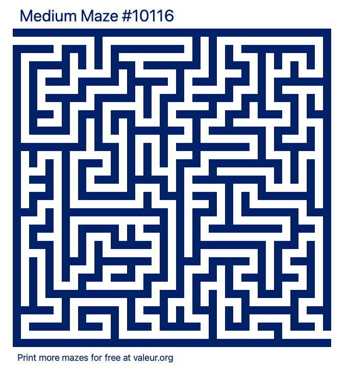 Free Printable Medium Maze number 10116