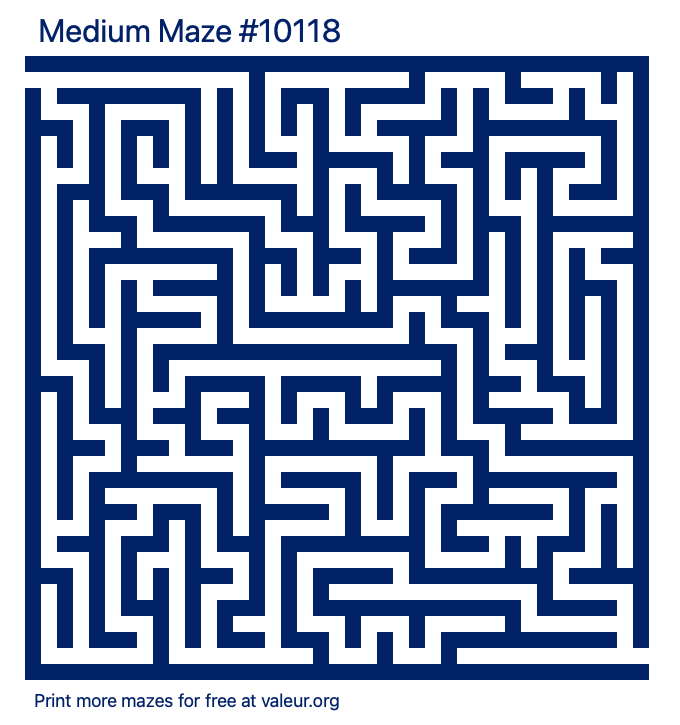 Free Printable Medium Maze number 10118
