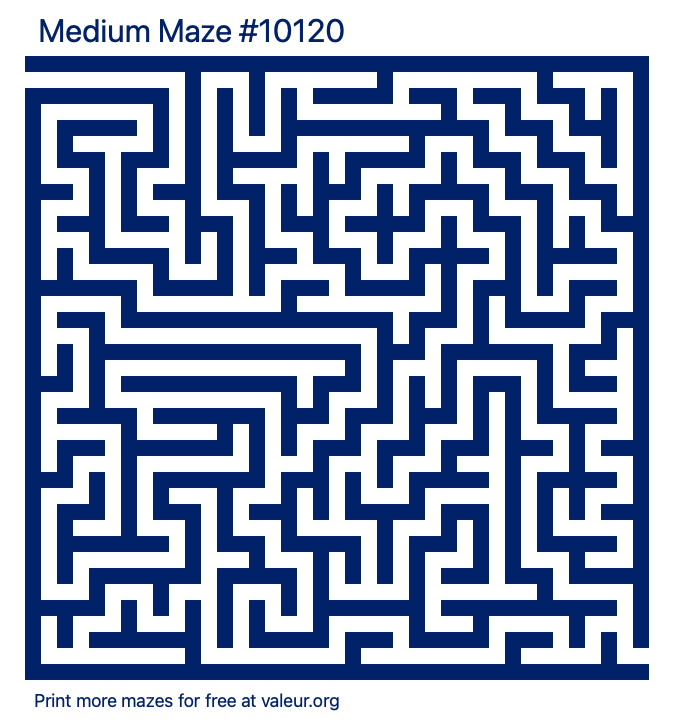 Free Printable Medium Maze number 10120