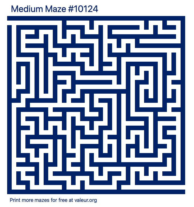 Free Printable Medium Maze number 10124