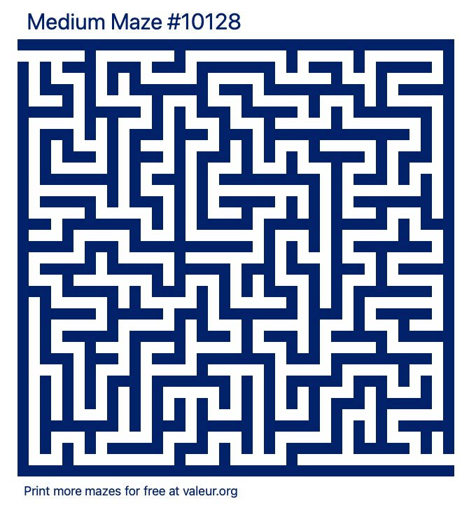 Free Printable Medium Maze number 10128