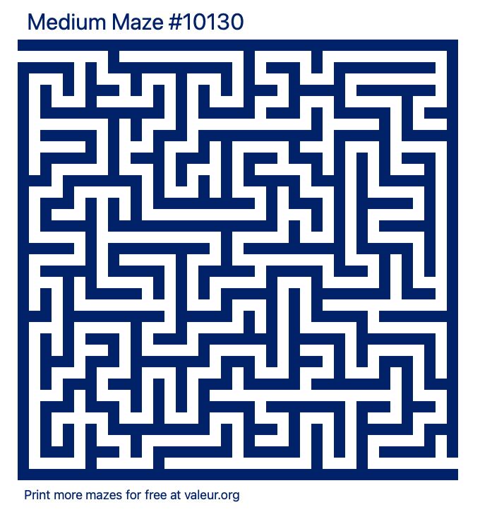 Free Printable Medium Maze number 10130