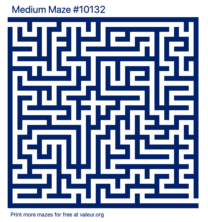 Free Printable Medium Maze number 10132