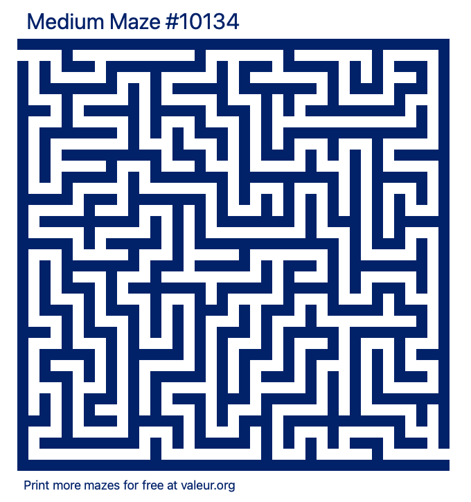 Free Printable Medium Maze number 10134