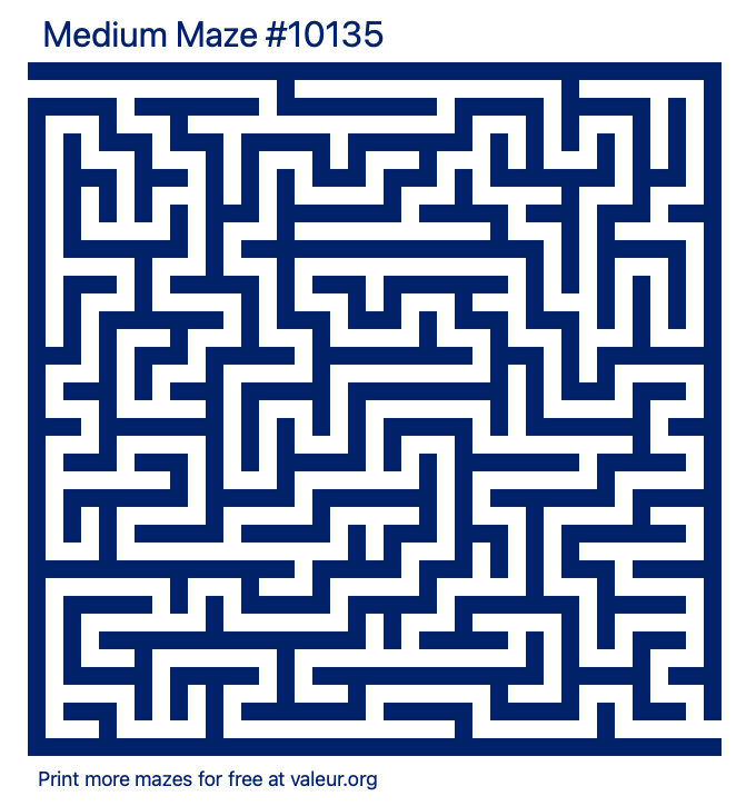 Free Printable Medium Maze number 10135
