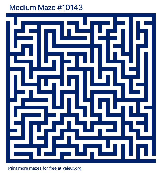 Free Printable Medium Maze number 10143