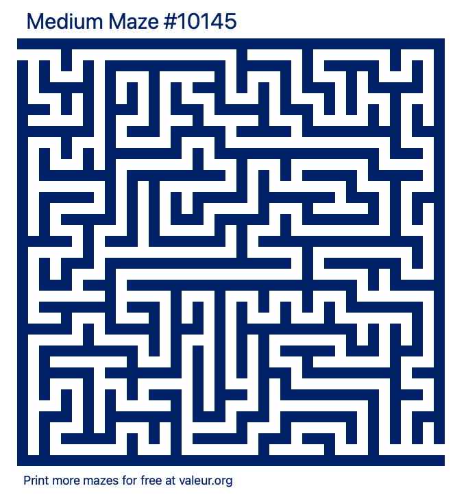 Free Printable Medium Maze number 10145