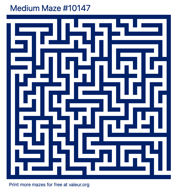Free Printable Medium Maze number 10147