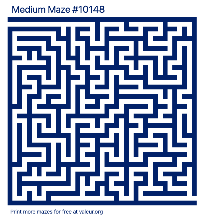 Free Printable Medium Maze number 10148