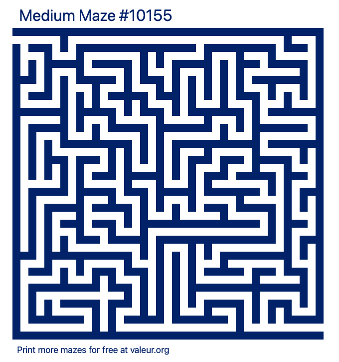 Free Printable Medium Maze number 10155