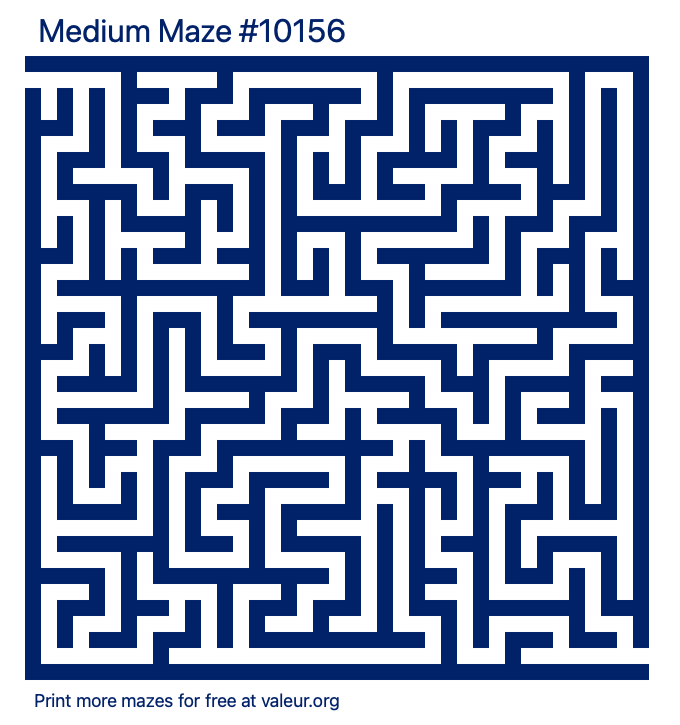 Free Printable Medium Maze number 10156