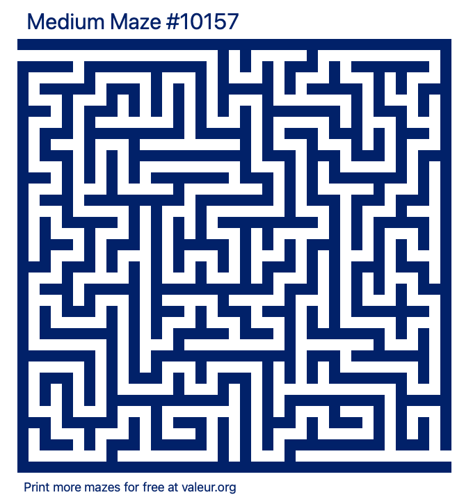 Free Printable Medium Maze number 10157