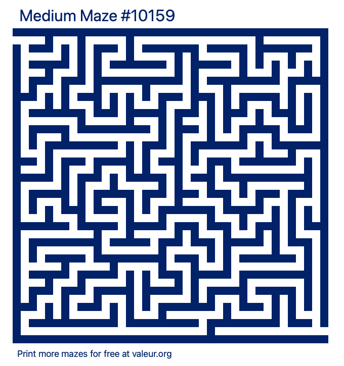 Free Printable Medium Maze number 10159
