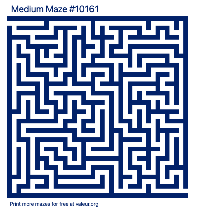 Free Printable Medium Maze number 10161