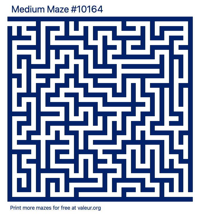 Free Printable Medium Maze number 10164