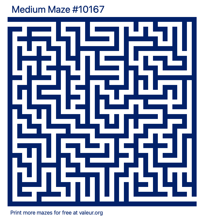 Free Printable Medium Maze number 10167