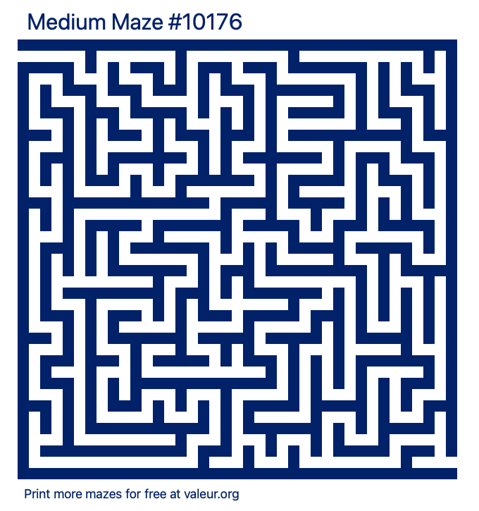 Free Printable Medium Maze number 10176