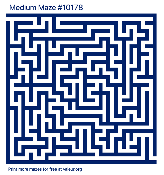 Free Printable Medium Maze number 10178