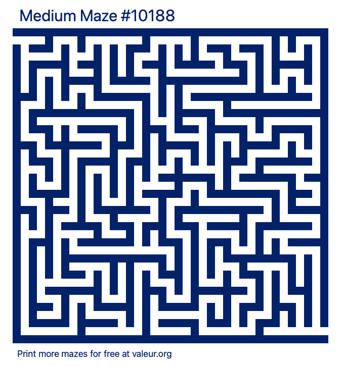 Free Printable Medium Maze number 10188