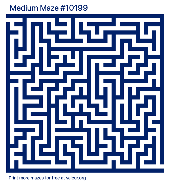 Free Printable Medium Maze number 10199
