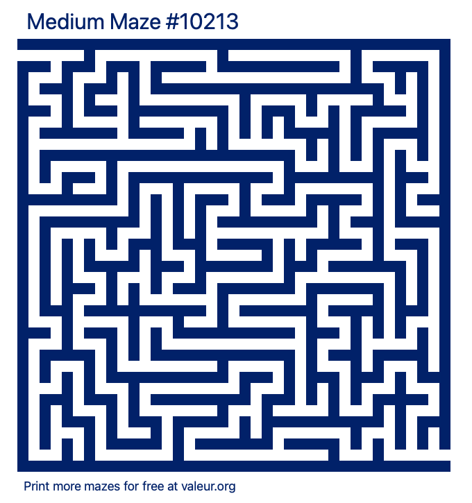 Free Printable Medium Maze number 10213