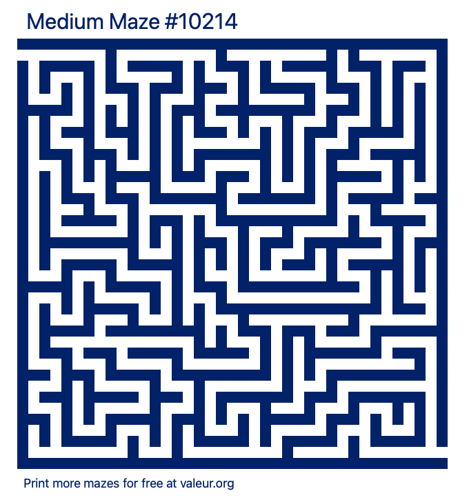 Free Printable Medium Maze number 10214