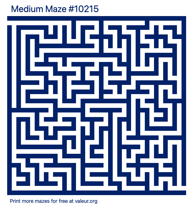 Free Printable Medium Maze number 10215