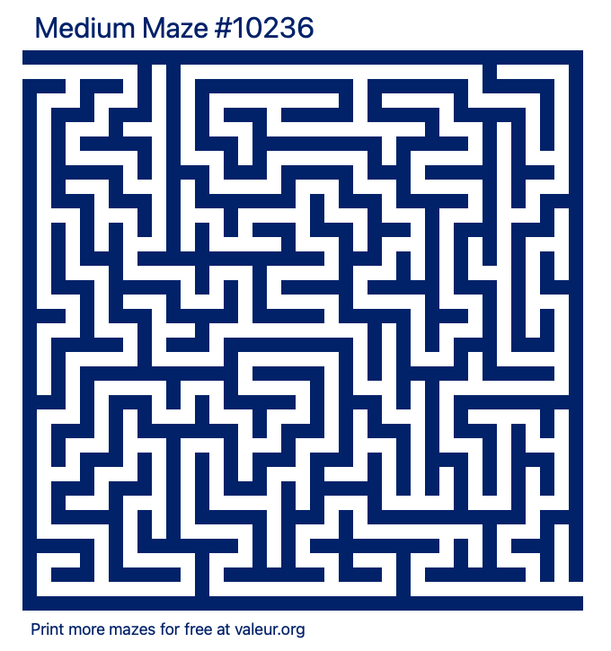 Free Printable Medium Maze number 10236