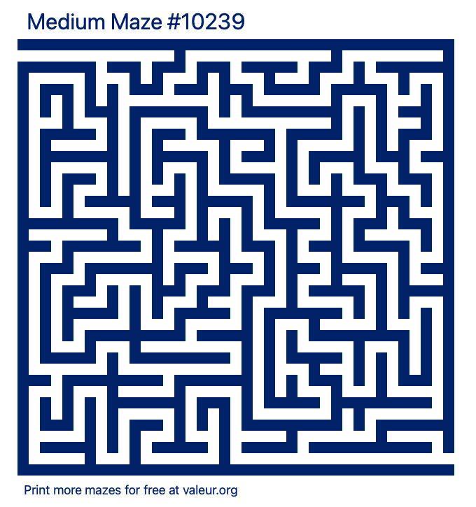 Free Printable Medium Maze number 10239