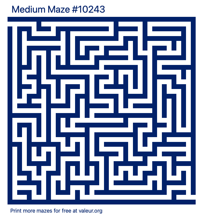 Free Printable Medium Maze number 10243