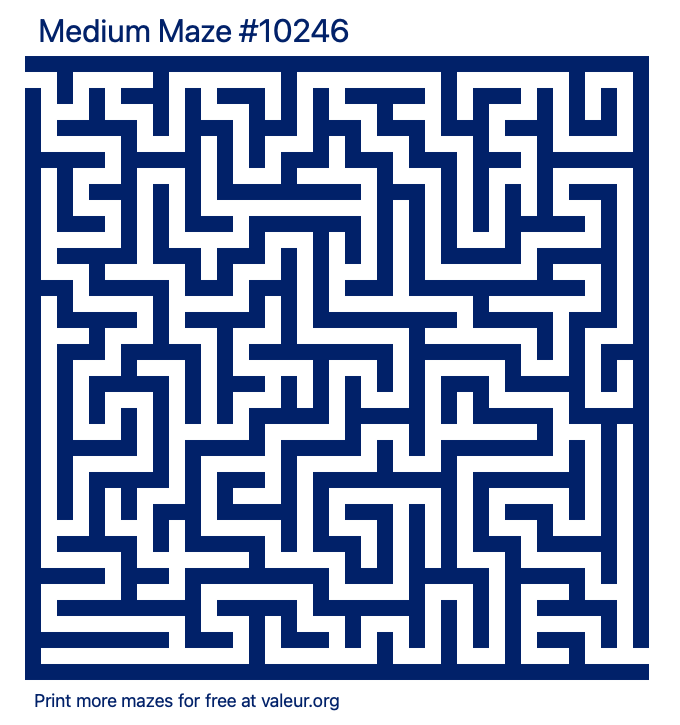 Free Printable Medium Maze number 10246