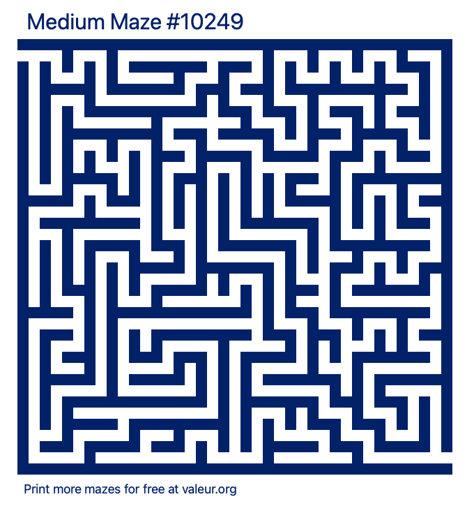 Free Printable Medium Maze number 10249