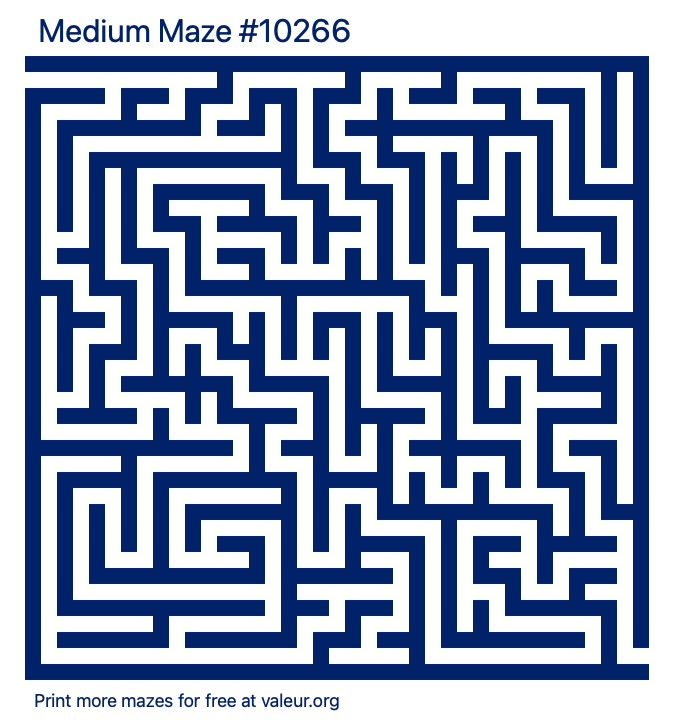 Free Printable Medium Maze number 10266