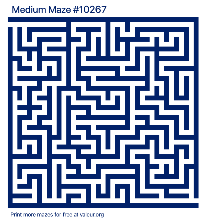 Free Printable Medium Maze number 10267