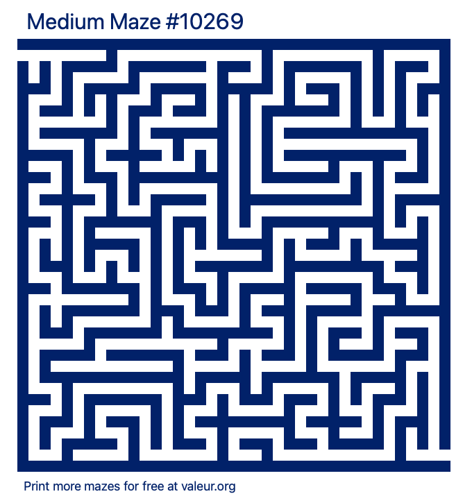 Free Printable Medium Maze number 10269