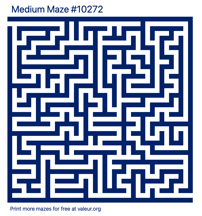 Free Printable Medium Maze number 10272