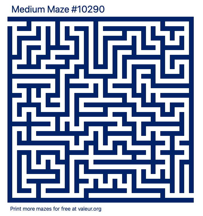 Free Printable Medium Maze number 10290