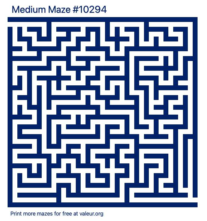 Free Printable Medium Maze number 10294