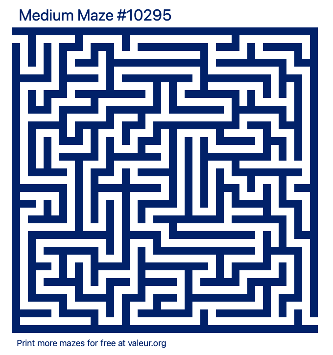 Free Printable Medium Maze number 10295