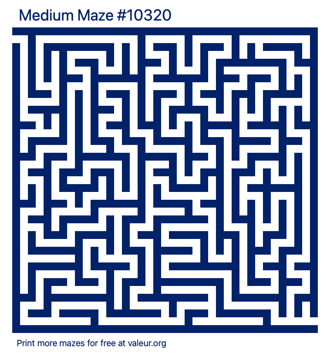 Free Printable Medium Maze number 10320