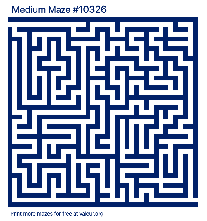 Free Printable Medium Maze number 10326