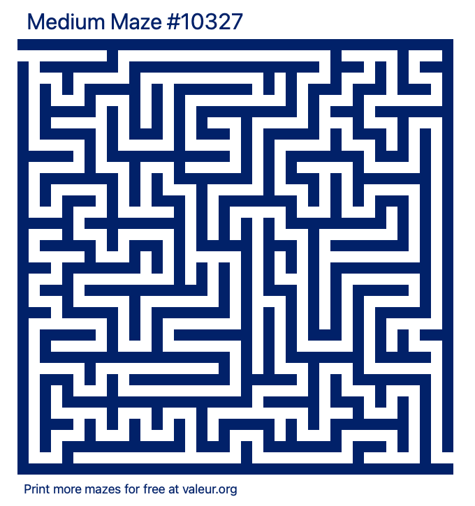 Free Printable Medium Maze number 10327