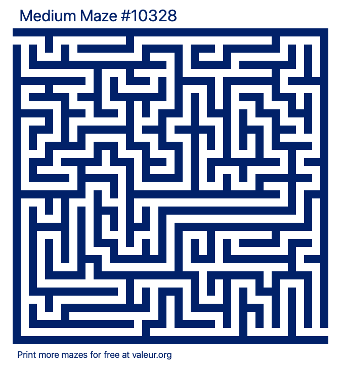 Free Printable Medium Maze number 10328