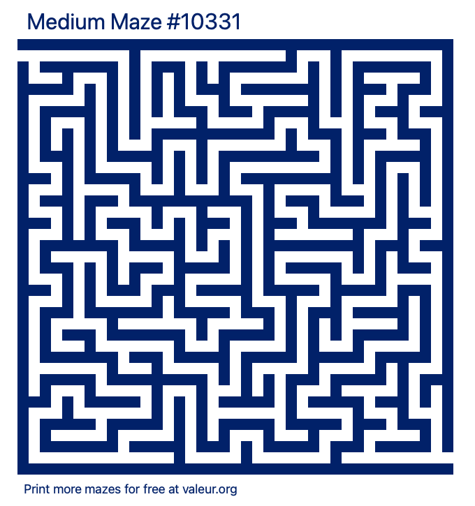 Free Printable Medium Maze number 10331