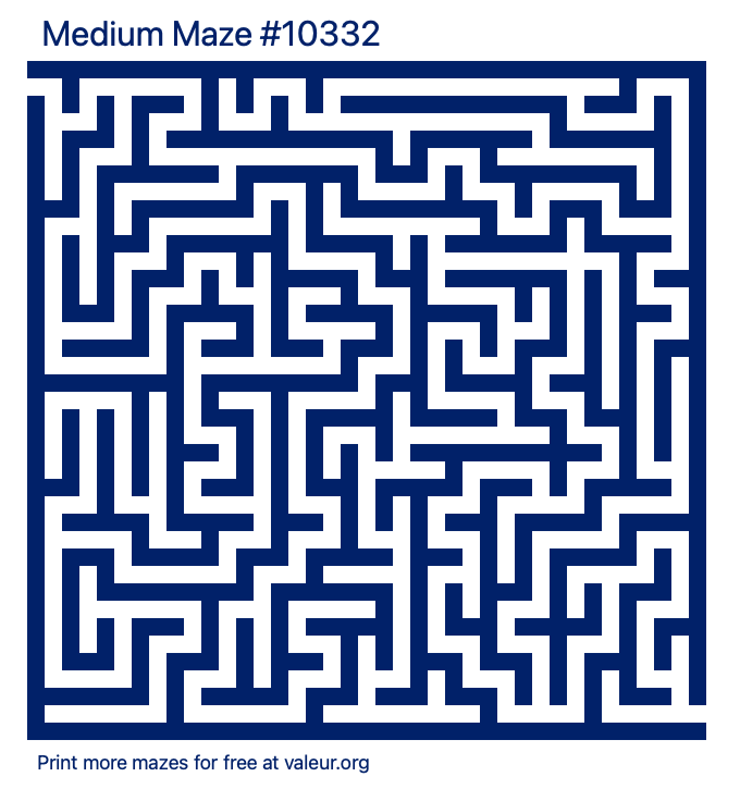 Free Printable Medium Maze number 10332