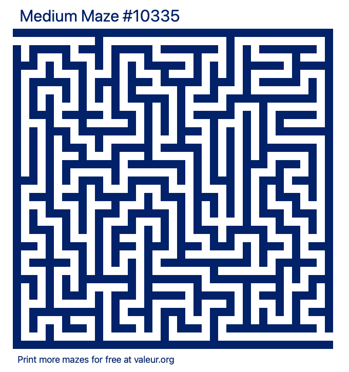 Free Printable Medium Maze number 10335